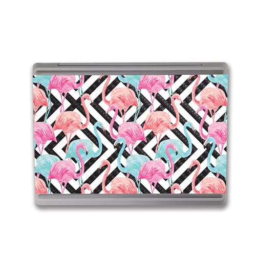 Image of MightySkins Carbon Fiber Skin Compatible with Microsoft Surface Laptop Go 3 (2023) Full Wrap Kit - Pop Flamingo | Protective, Durable Textured Carbon Fiber Finish | Made in The USA