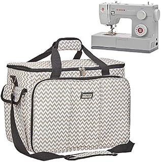 HOMEST Sewing Machine Carrying Case with Multiple Storage Pockets, Universal Tote Bag