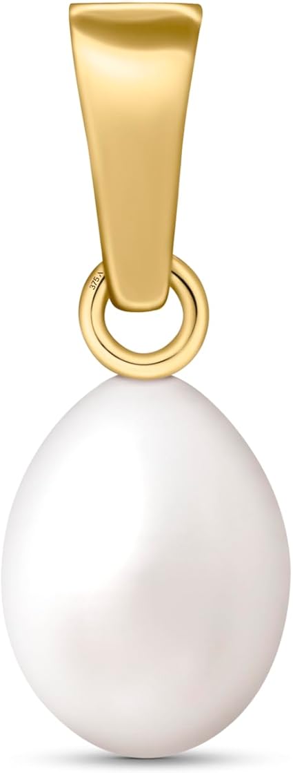 Gouden parel hanger (15mm) - Hangertjes