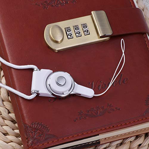 Cordão longo destacável com fivela rotativa de uso duplo (branco)