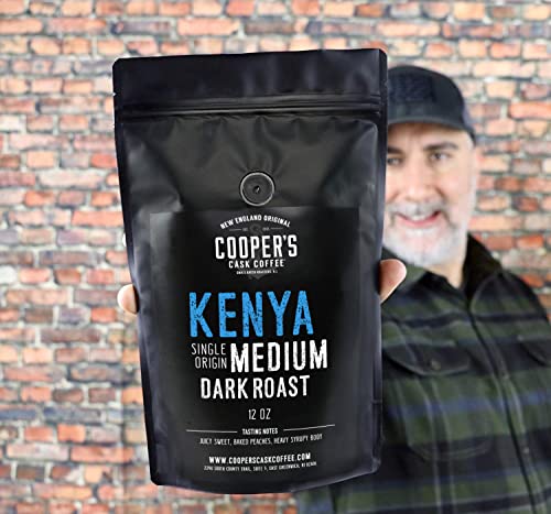 Kenya Aa Medium Dark Roast Coffee Beans, Single Origin Whole Bean Coffee, Full Bodied Gourmet Coffee - 12 Oz Bag #TOP5