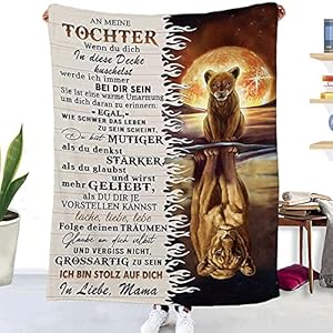 TDDKFB Kuscheldecke Flauschige Personalisierte Decke Geschenke An Meine Tochter,Mutter Für Tochter Luftpost Positiv…