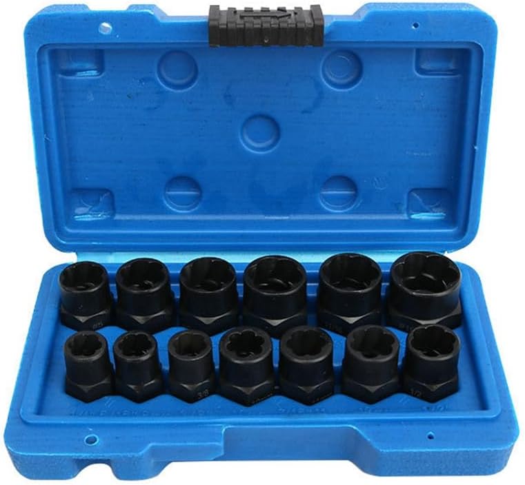 13-Piece Screw r Socket Hexagon Screw Tool Nut Extractor Chrome- Steel
