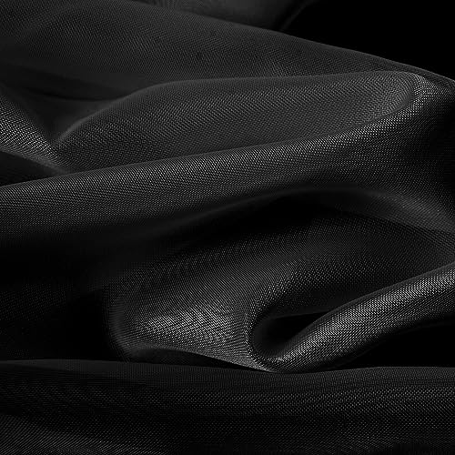 Jaijy Sheer Solid Country Curtain Drapes Window Treatment Valances Beaded Ascot Rod Pocket Curtains For Small Window Garden Living Room Home Bedroom Kitchen Cafe Farmhouse thumb #1