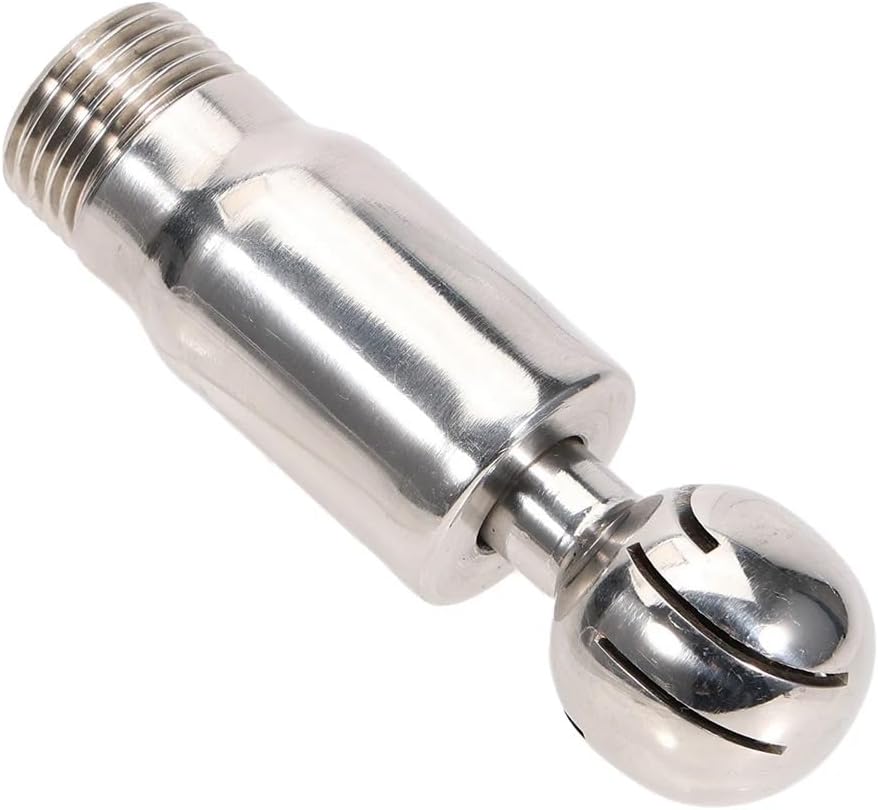Mini Spray Ball 1/2" NPT Male Rotating CIP for Homebrew Beer Tank - 304 Stainless Steel Sanitary Hardware