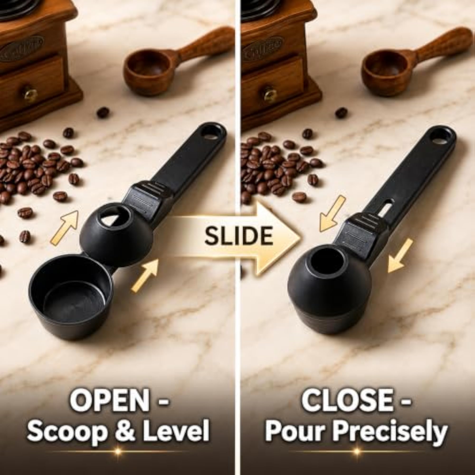 Coffee Scoop with Funnel, 2 Tbsp Capacity
