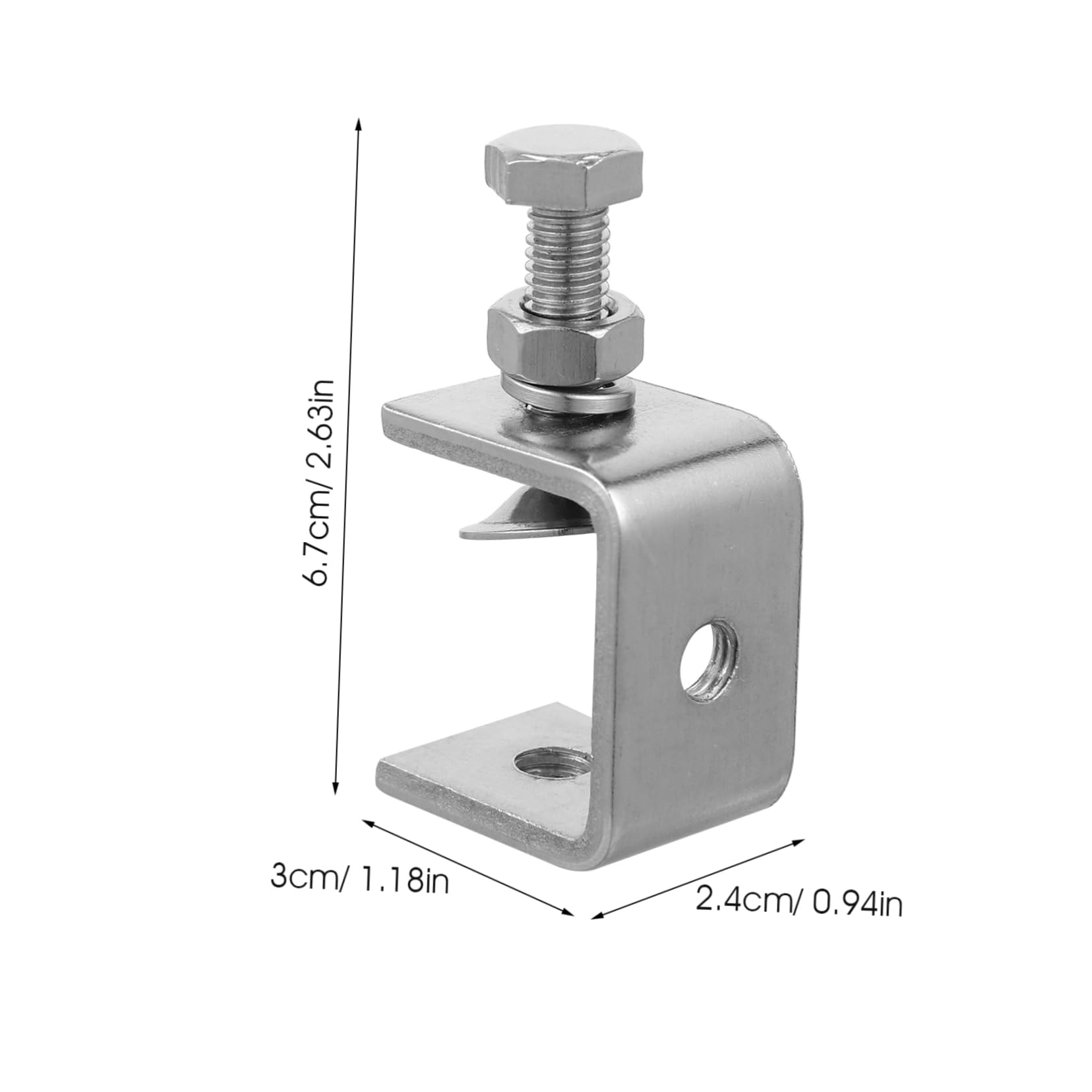 CHILDWEET 4pcs 1 Inch C-clamp Small c Clamp U Clamp Welding Clamp Flange Clamp Clamps for Woodworking Mini c Clamp Pipe Clamps Heavy Duty Clamp Welding c Clamp Silver Stainless Steel