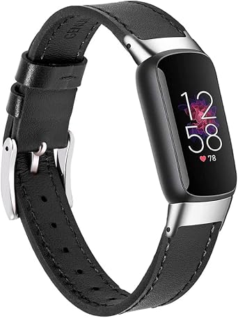 Fitbit Luxe Kay  ile Uyumlu, Hakiki Deri Saat Bantlar  Kad nlar i in Yumu ak Yedek Bileklik, L ks Fitness ve Sa l k  zleyici i in  nce Bileklik Kay  Aksesuarlar