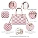 Women's Handbags Fashion, 3PCS Top Handle Bags for Women, Handbags Tote Shoulder Purse Set PU Leather Satchel Bag Adjustable Strap Work with Zippe (pink)