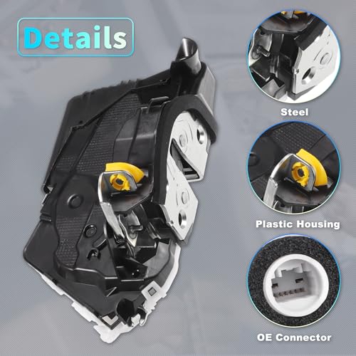 Image of X AUTOHAUX Replacement Front Left Driver Side Power Door Lock Actuator Motor for Toyota Avalon 2013-2022 for Toyota Prius 2012-2022 Door Latch Actuator Assembly Replace No.6904047110 Black