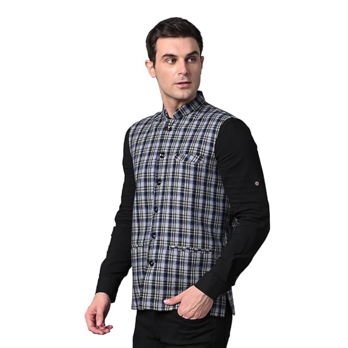 Image of DEIFIC Men's Export-Quality Indian Traditional Nehru Jacket /Waistcoat