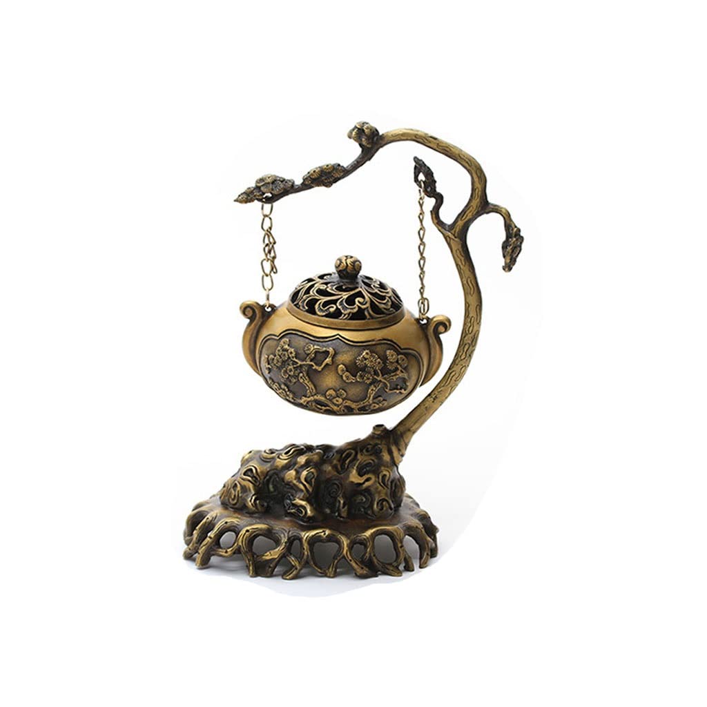 Incense Burner Copper Hanging Incense Burner Personality Plate Ball Ornaments Waterfall Incense Burne