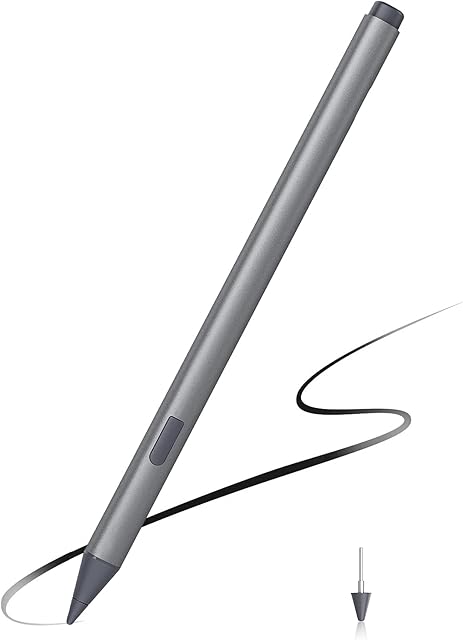 TiMOVO Stylus Pen for Surface Pro 8/7+/X/7/6/5/4/3,Surface Go 3/Go 2/Go/3,Surface Laptop 4/3/2/1,Surface Book/Studio/Duo,4096 Level Pressure&Tilt Palm Rejection Pencil for Windows,HP,ASUS - Space Gray