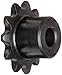 Browning 25B11 Minimum Bore Roller Chain Sprocket, Single Strand, Steel, 1/4" Stocked Bore, 11 Teeth