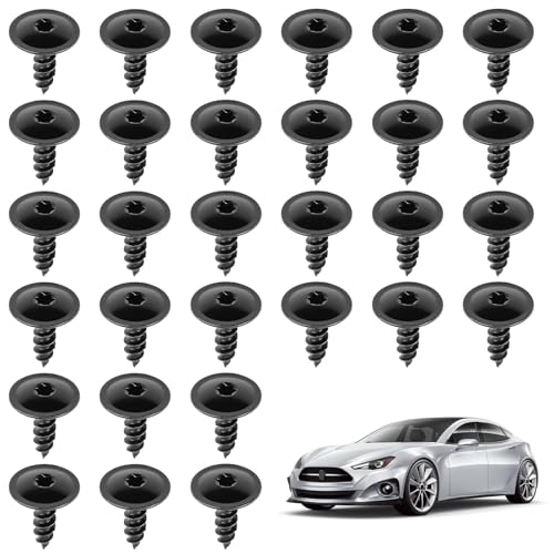 30 Pcs Screw Bolt Retainer Car Engine Cover Bolts Torx Screws Auto Car Body Fender Liner Clips Wheel Arch Inner Liner Splash Guard Screws Compatible with Volkswagon Audi Engine Cover Undertray