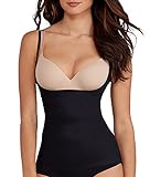 SPANX Two Timing Medium Control Open-Bust Camisole, M, Very Black / Mineral