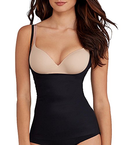 SPANX Two Timing Medium Control Open-Bust Camisole, M, Very Black / Mineral SPANX Two Timing Medium Control Open-Bust Camisole, M, Very Black / Mineral