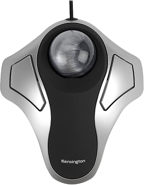 Kensington Orbit Optical Trackball Mouse, USB 2.0, Left/Right Hand Use, Black/Silver