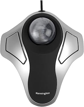 Kensington Orbit Optical Trackball Mouse, USB 2.0, Left/Right Hand Use, Black/Silver