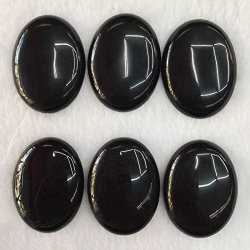 Calvas Wholesale 10pcs/lot 30x40mm Natural Black Onyx Stone Beads Oval CAB CABOCHON Teardrop Stone Beads