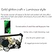 Aroepurt Case Compatible for spectramobile Spectra J1 Pro Phone Case Cover [with Tempered Glass Screen Protector][Hard PC + Soft Silicone][Ring Support] [Gold Glitter+Luminous] JSH-HDL