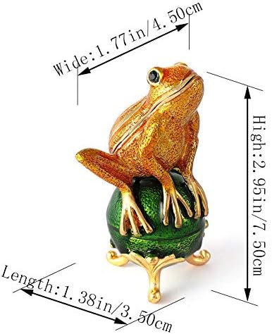 QIFU Hand Painted Frog Styal Hinged Jewelry Trinket Box, Unique Gift Home Decor - Image 4