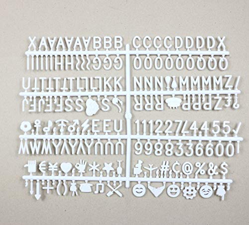 Buy 1 INCH White Plastic Letter Set For Changeable Felt Letter Boards 