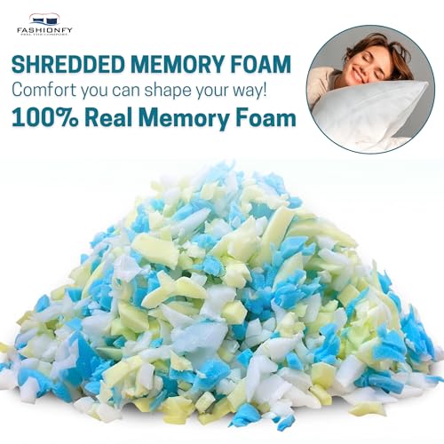 حشوة بديلة من الفوم المبشور لسرير الكلاب ووسائد الاريكة ووسائد السرير | رقائق فوم جيدة التهوية، فتات رغوة الذاكرة المبشورة لاعادة التعبئة ووسائد الكرسي (مزيج 15 كجم) من فاشون فاي