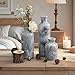 YMXYJM Resin 3 Piece Vase Set, Farmhouse Decor, Home Decorative Vase, Vases for Your Kitchen, Bedroom, Office, Living Room, Bathroom, & Shelf Centerpiece Table Decorations, Grey