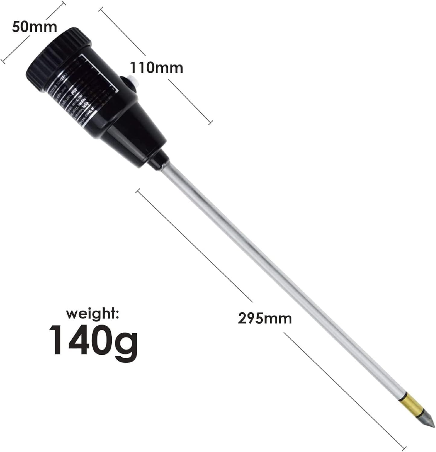Soil PH Meter, Waterproof Soil Moisture Sensor Meter Tester Kit Tools with 295Mm Long Electrode Probe for Indoor & Outdoor Gardens Plants.