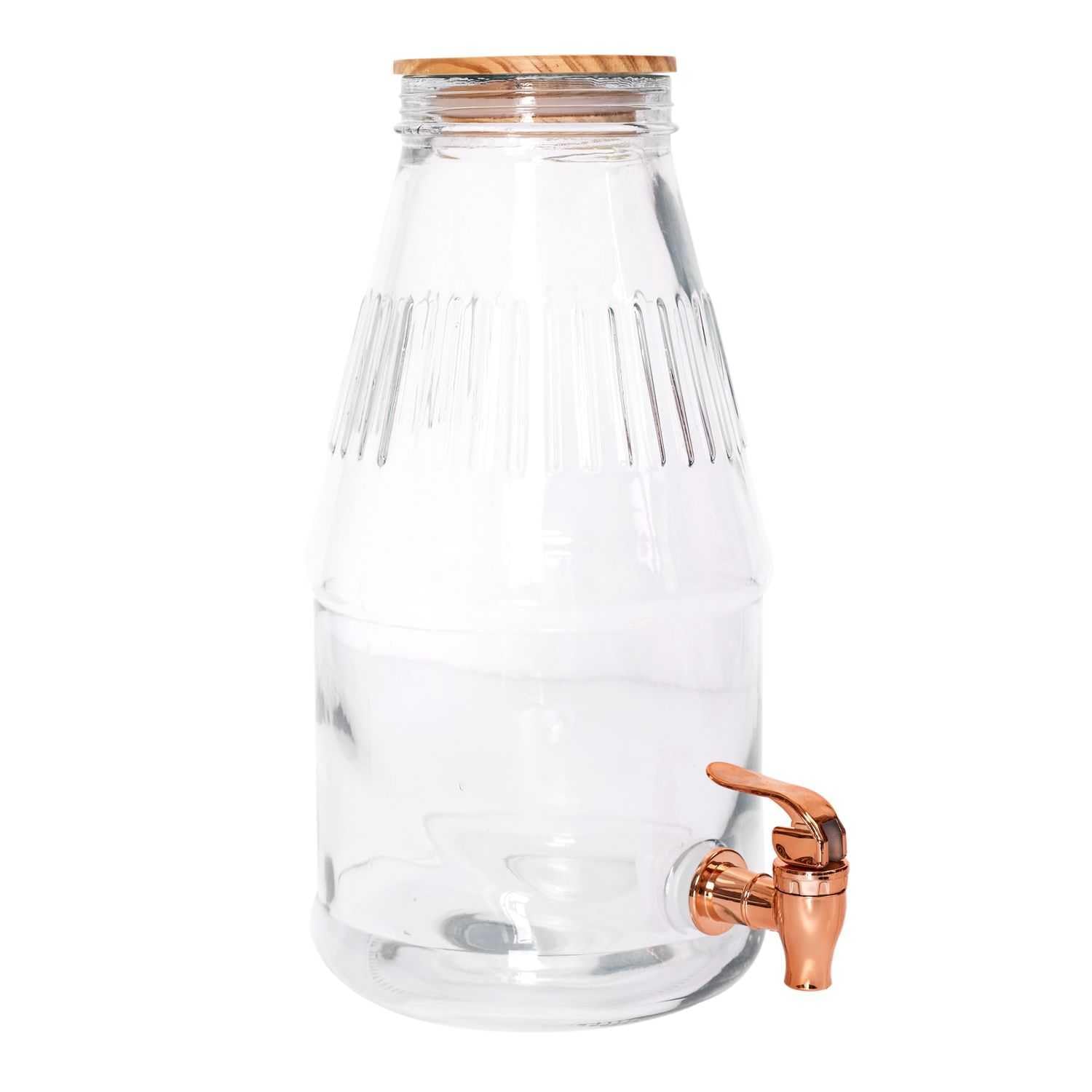 THE HOME DECO FACTORY Drink Fountain with Bamboo Lid 3.8 Litre