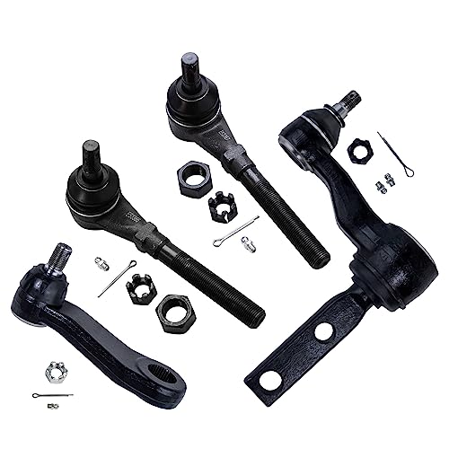 Image of Detroit Axle - 14pc Front End Kit for Ford Expedition F-150 F-250 Lincoln Blackwood Navigator, Upper Control Arms Lower Ball Joints Sway Bars Tie Rods Adjusting Sleeves Pitman Idler Arms Replacement