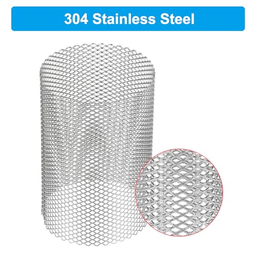 Image of PATIKIL 2 Pcs 40mm OD Strainer Mesh, 56mm H Screen Y Shaped Strainer Filter Valve Mesh Screen 304 Stainless Steel Strainer Mesh for Debris Pump Water Oil Separation