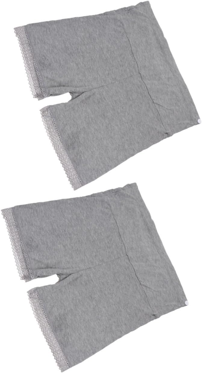 VALICLUD 2pcs Cotton High Waist Maternity Underwear for Pregnant Women Soft and Comfortable Safety Pants Breathable Design for Daily Wear and Support Grey