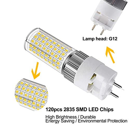 G12 LED Bulb 16W, Bi-Pin Corn Bulb(Equivalent 160W Halogen/Incandescent Bulb), 6000K 1600 Lumen - Image 2