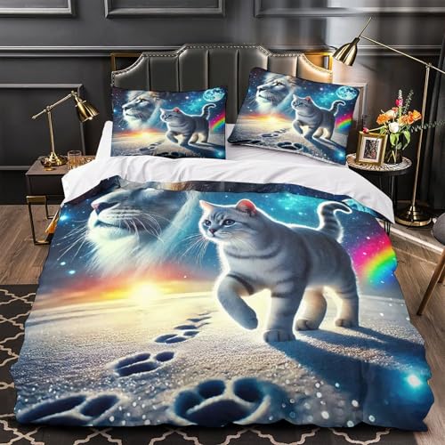 Housse de couette lions colorés : finie la couette qui glisse du lit - 4