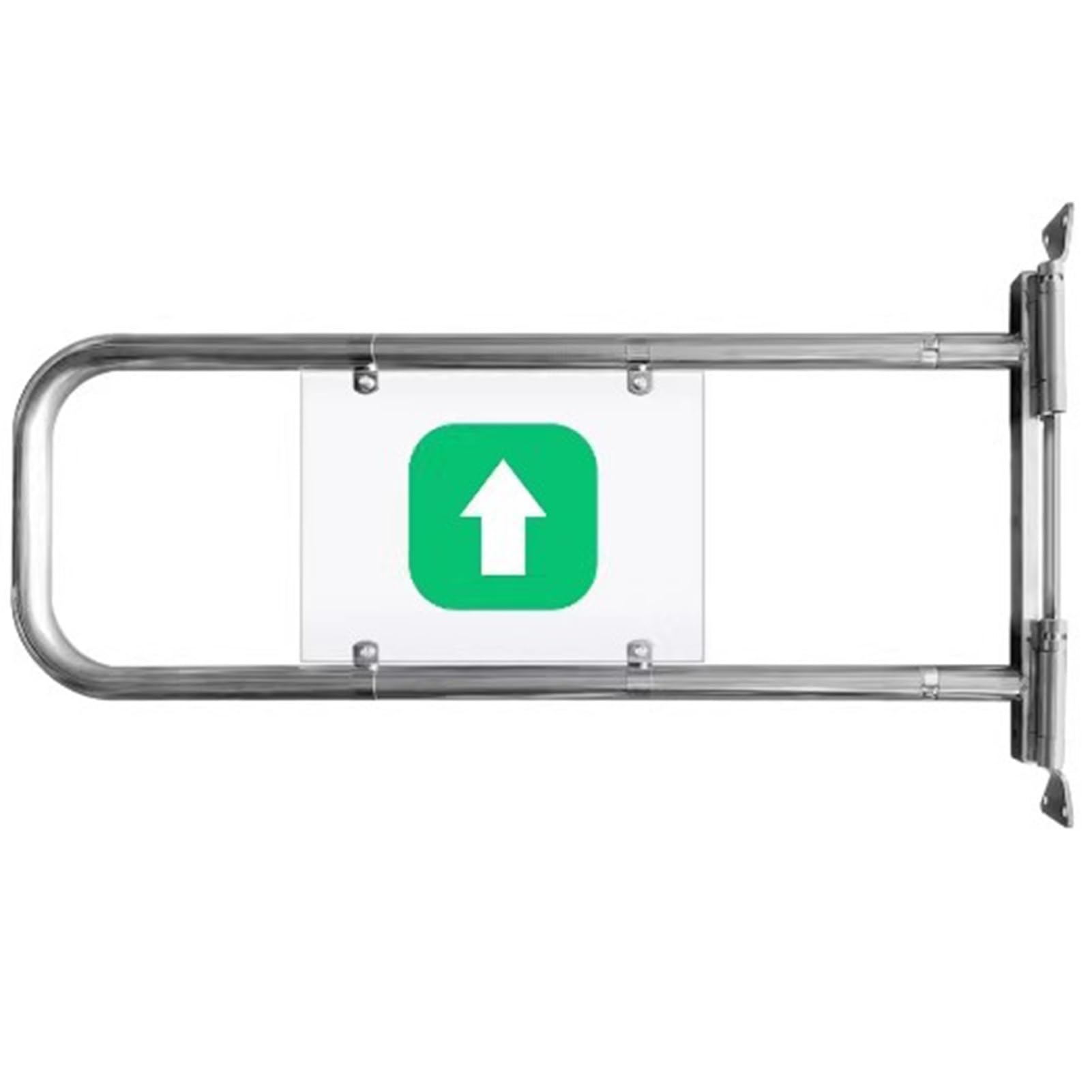 Puerta de seguridad de entrada de acero inoxidable con resorte, puerta de acceso peatonal de 1 vía, puerta batiente de supermercado, barrera de mostrador, 55 cm