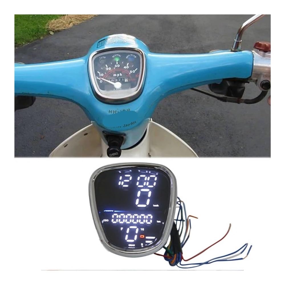 Velocímetro Digital para el conjunto de odómetro y medidor | Aplicación para el conjunto de odómetro y medidor de RPM de motocicletas para C70 C90