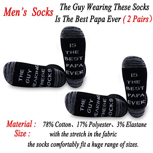 JXGZSO The Guy Wearing These Socks Is The Best Papa Ever Socks Fathers Day Present Birthday Gift2