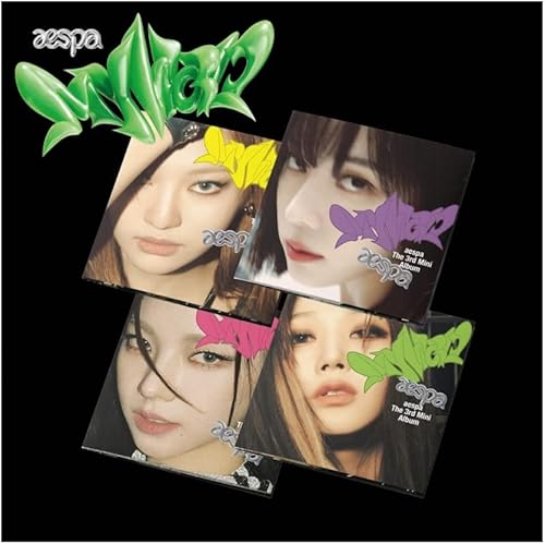 aespa - 3er Mini álbum MY WORLD (Poster Ver.) CD+Tarjetas de fotos adicionales+Póster plegado (GISELLE ver., 1 póster plegado)