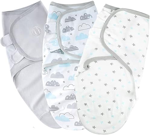 MOXTOYU Nursery,Bedding,Blankets & Swaddlers,Swaddles MOXTOYU Baby Swaddle Blanket 0-3 Months, 100% Cotton Breathable Baby Swaddle Wrap Newborn, Newborn Baby Gift For Baby Girl Or Baby Boy, Newborn Baby Swaddle Blanket 3 PACK, Grey