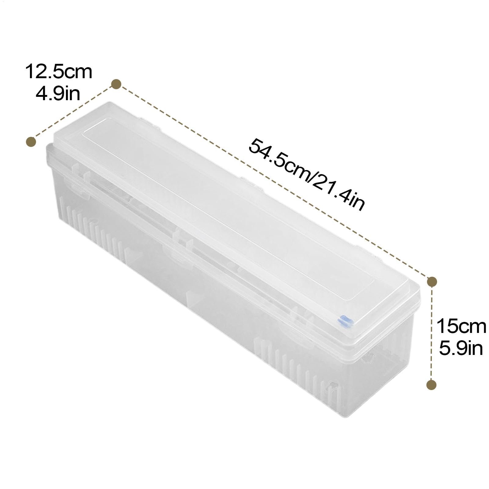 55 cm Wickelspender mit Cutter, Frischhaltefolienspender und Schneider, nachfüllbarer Lebensmittelverpackungsspender mit Gleitschneider für Zuhause und Küche