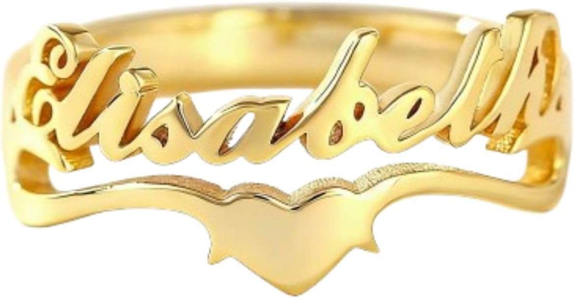 KZX Personalized Heart Name Ring for Women 925 Costa Rica | Ubuy