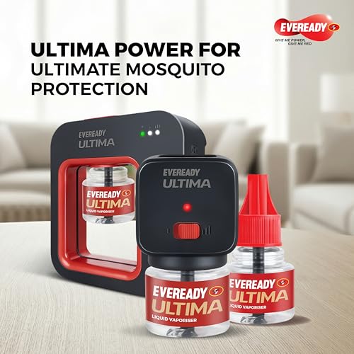 Image of Eveready Ultima Mosquito Repellent, Machine + Refill Combi Pack, Dual Mode - Normal & High, Advanced Japanese Formula, 100% Protection from Dengue, Chikungunya & Malaria