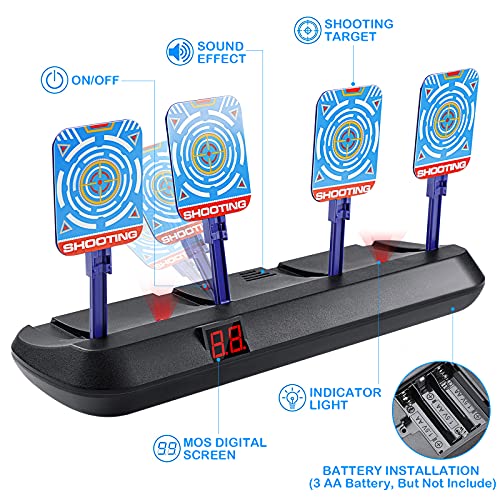 Toys for 4-13 Year Old Boys, Shooting Target Funny Gifts, Digital Target for Nerf Guns, Electronic Scoring Target for Nerf N-Strike Elite/Mega/Rival Series - Image 4