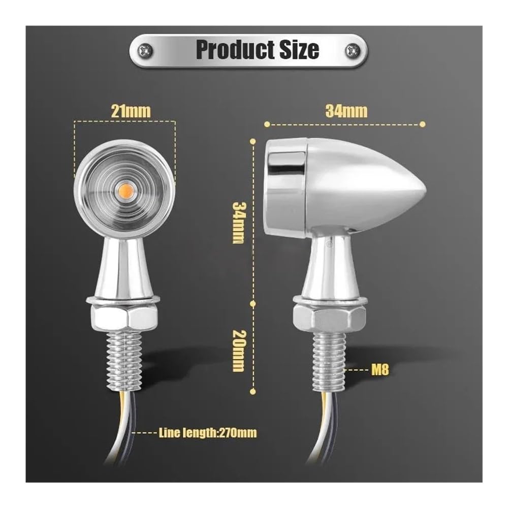 intermitentes led Para Motocicleta LED Ámbar, Lámpara
