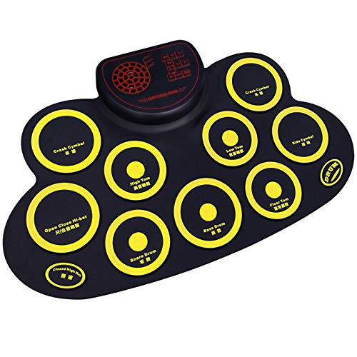 JISKGH Electronic Drum Set - Practice Drum Pad Roll Up Potable Drum Kit with Headphone Jack Built-in Speaker Drum Sticks… - Image 6