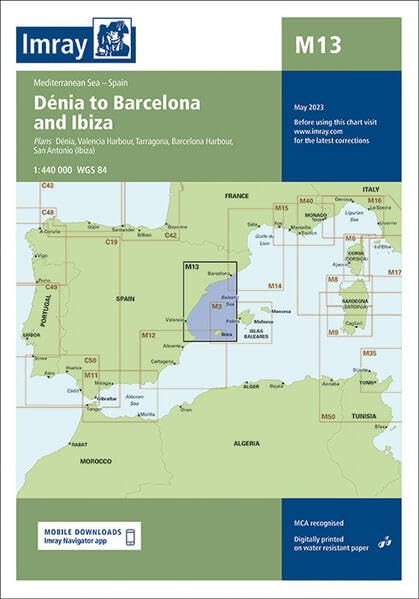 M13 Denia to Barcelona and Ibiza: 13 (M Charts)