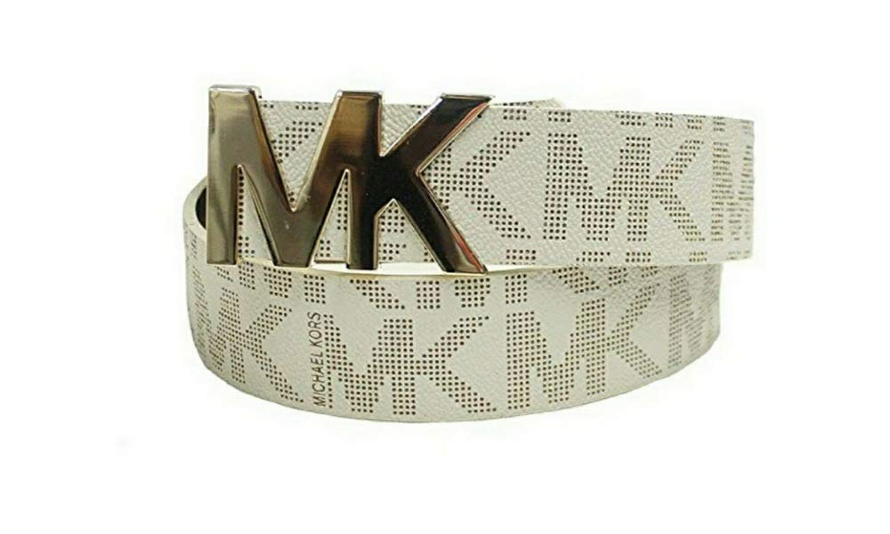Michael Kors Mk Logo Buckle Synthetic Leather Women's Belt