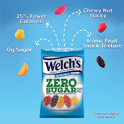 Welch’s Fruit Snacks, Zero Sugar Variety Pack With Mixed Fruit, Berries 'N Cherries & Island Fruits, Gluten Free, 3 Oz (Pack Of 12) #TOP5